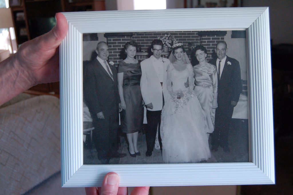 Larry and Shirley's wedding day